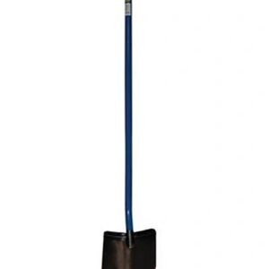Blue handled pointed garden spade
