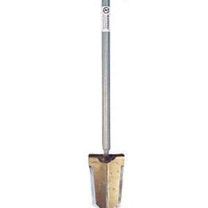 Metal soil probe with T-shaped handle.