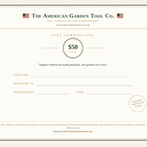 American Garden Tool Co. $50 gift certificate
