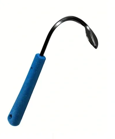 Blue-handled horse hoof pick