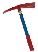 Red and blue ice axe