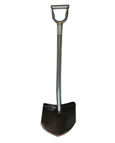 Metal garden spade with D-handle