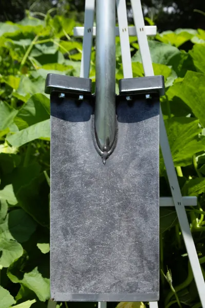 Metal pole clamped to rectangular plate on tripod
