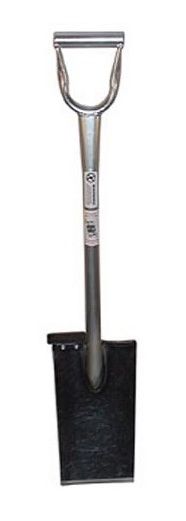 Long metal D-handle square shovel
