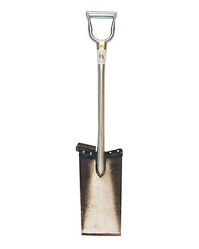 Long-handled square shovel with D-handle